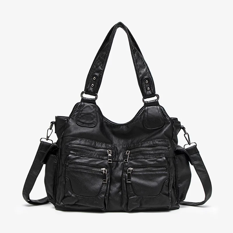 

2025 New Sweet Cool Biker Bag Vintage Multi-ket Single oulder Tote Bag for Daily Commuting American Retro Sle Handbag