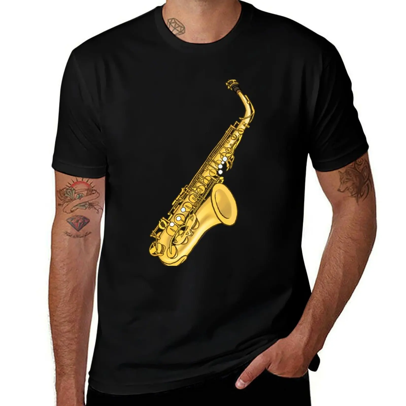 

Saxophone T-Shirt t shirt man designer man t shirt graphic man t shirt cotton T-shirt