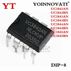 ディップ-8 IC, 10個,uc3842an uc3842bn uc3843an uc3843bn uc3844an uc3844bn uc3845an