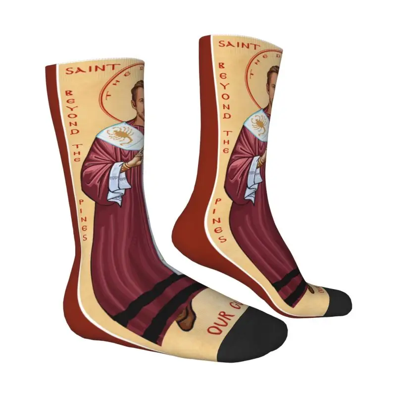 Funny Men's Saint Ryan Gosling Dress Socks Unisex Warm Breathbale 3D Print Crew Socks