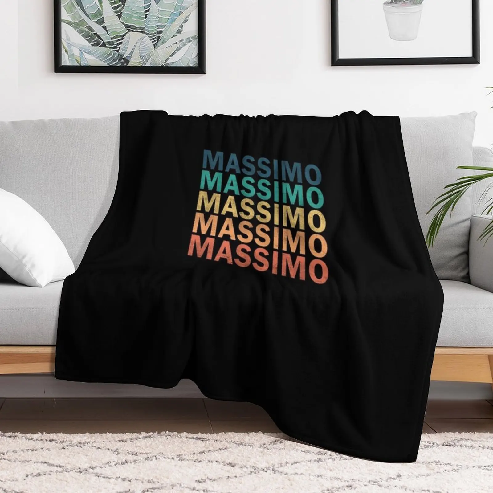 Massimo Name T Shirt - Massimo Vintage Retro Massimo Name Gift Item Tee Throw Blanket halloween Single Blankets