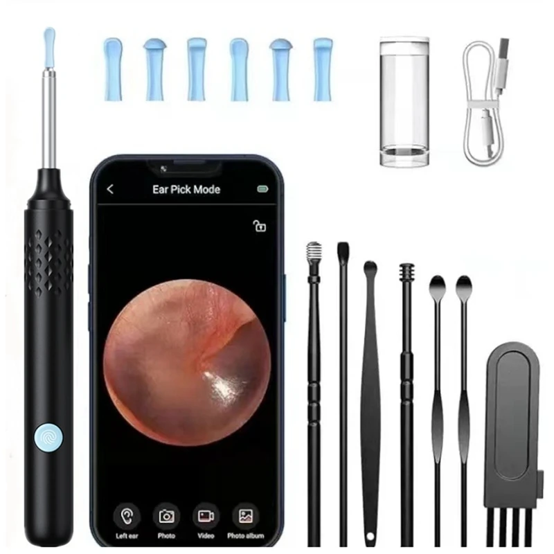 Promotion! Ear Wax Remover, Ear Cleaning Kit With 6 Ear Picks, Ear Cleaning Otoscope Ear Camera