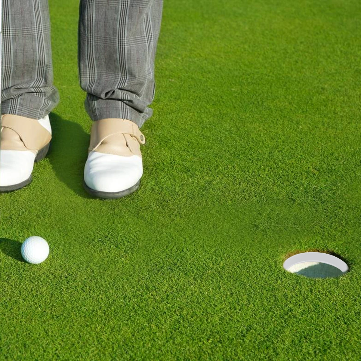 

2pcs Hole Cup Ring Durable Lightweight PP Material Golf Putting Green Accessories Training Aid for 108mm Standard Holes