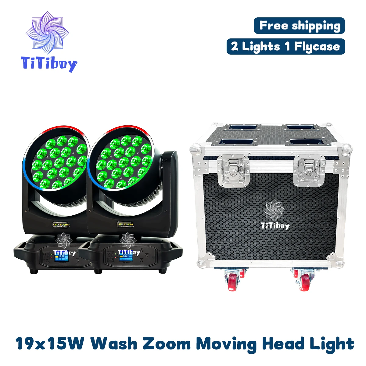 

19x15 Вт RGBW зум-освещение движущийся сценический светильник с кейсом для DJ Par Led Wash Beam Bar Party DMX512 Караоке Танцевальный зал