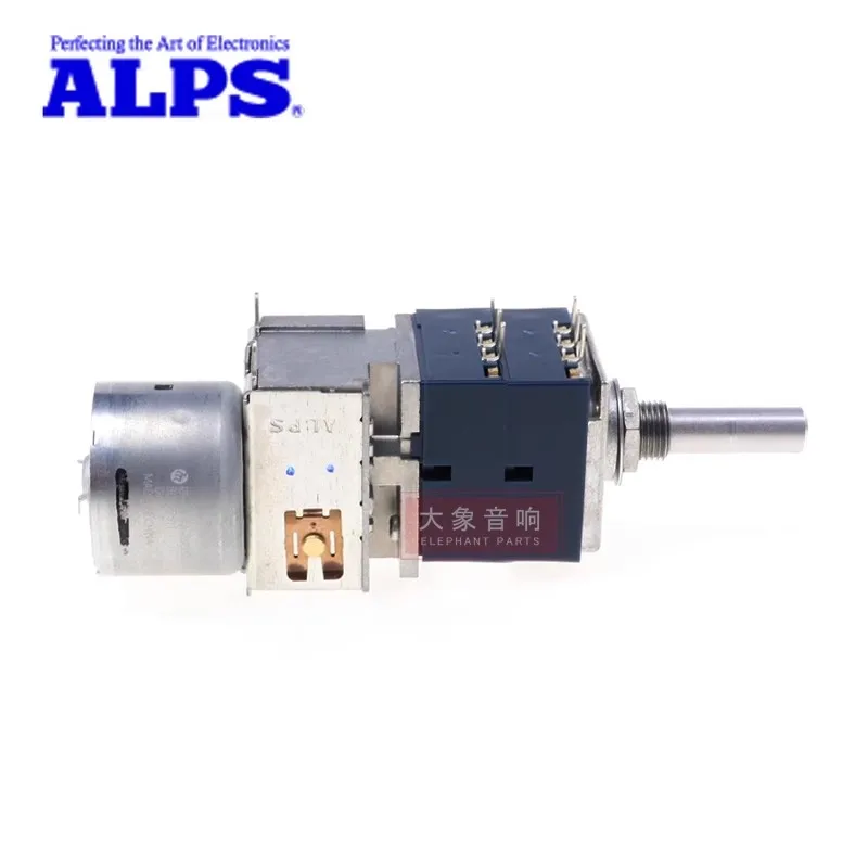 New ALPS RK27 Blue Shell With Motor Dual Potentiometer A50K A100K A100K