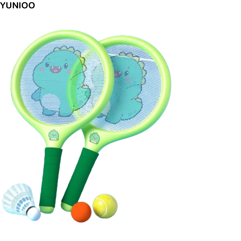 

Удобный набор для бадминтона и тенниса: нескользящие портативные пластиковые ракетки с мячом, легко захватываемые воланы