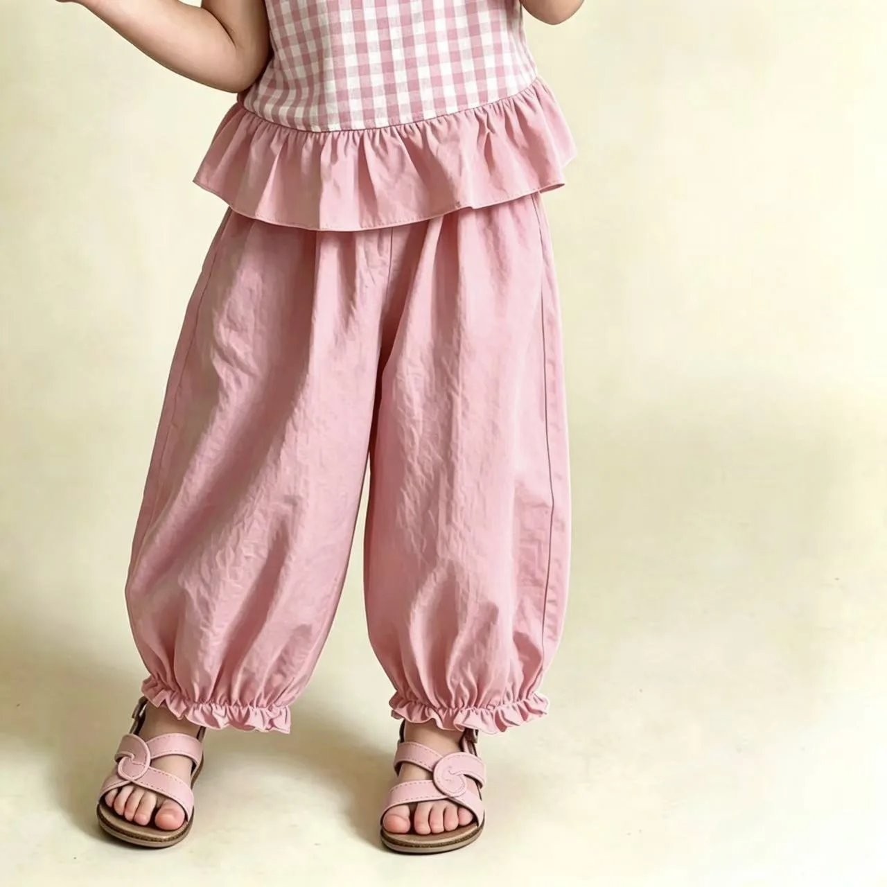 Trousers 2026 New Model Girls Lightweight Casual Pants Loose Ankle Lace Pants Stylish and Versatile Korean Version