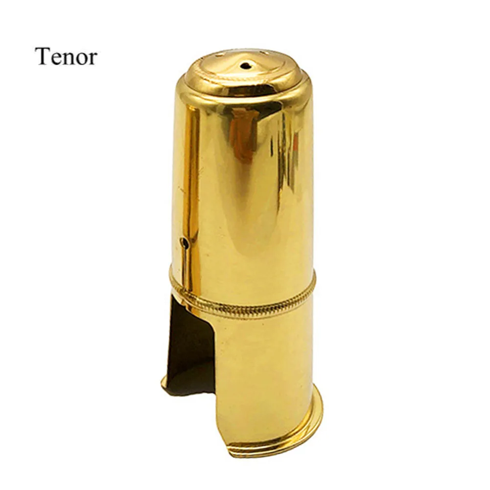 Alto Soprano Tenor Saxophone Metal Mouthpiece Cap Gold Plated Cap Brass Protective Cap Instruments