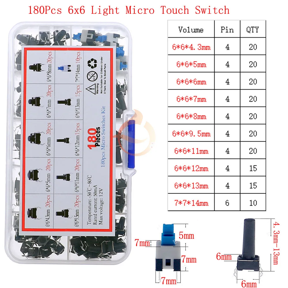 Variant: 180pcs x 10value
