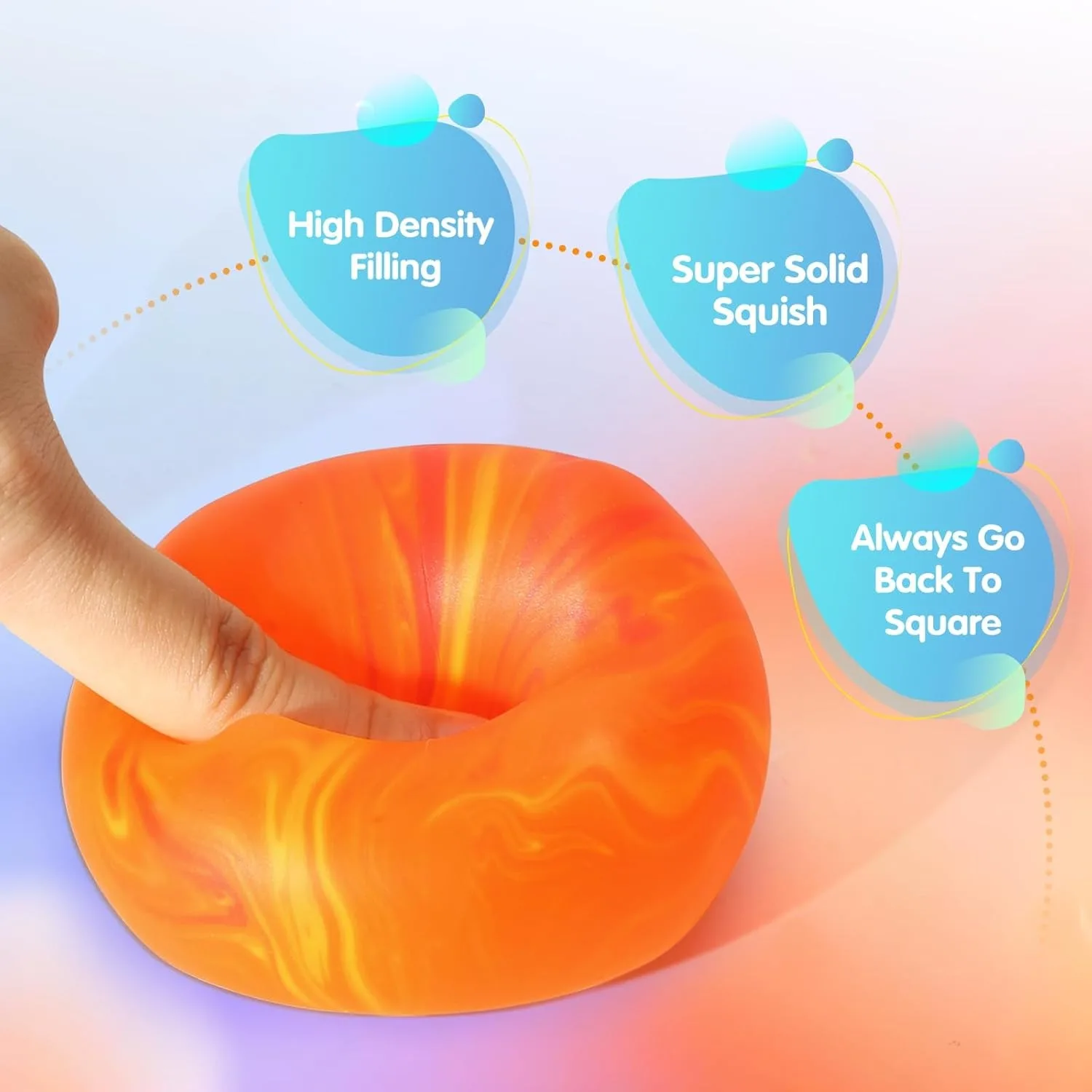 Stress Cube Squishy Toys Fidget Squeeze Square for Kids Adults Malt Sugar Slow Rising Sensory Toy for Anxiety Stress Relief ADHD