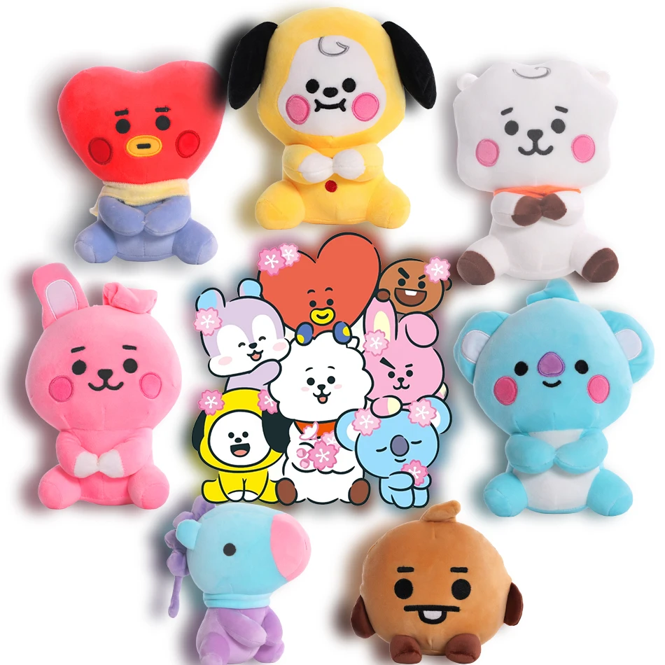 B-T-21 brinquedo de pelúcia tata koay shooky mang cooky dos desenhos animados animal mochila chave pingente do telefone móvel escritório brinquedos relaxamento amigo presente