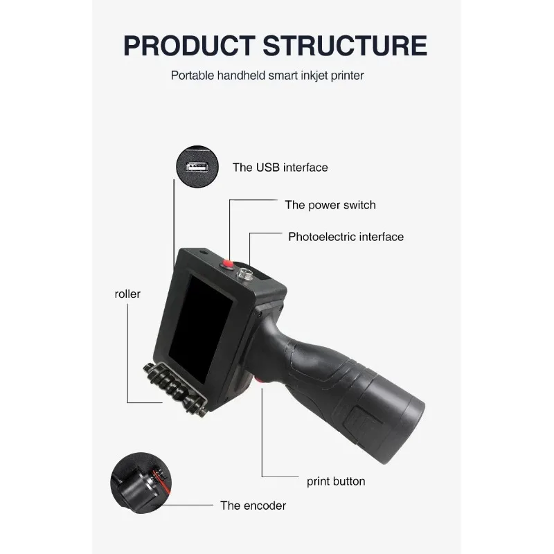 Hand Professional Printer 12.7mm Variable Date Printer Portable Digital TIJ Expiry Data Paper Label Logo Inkjet Printers