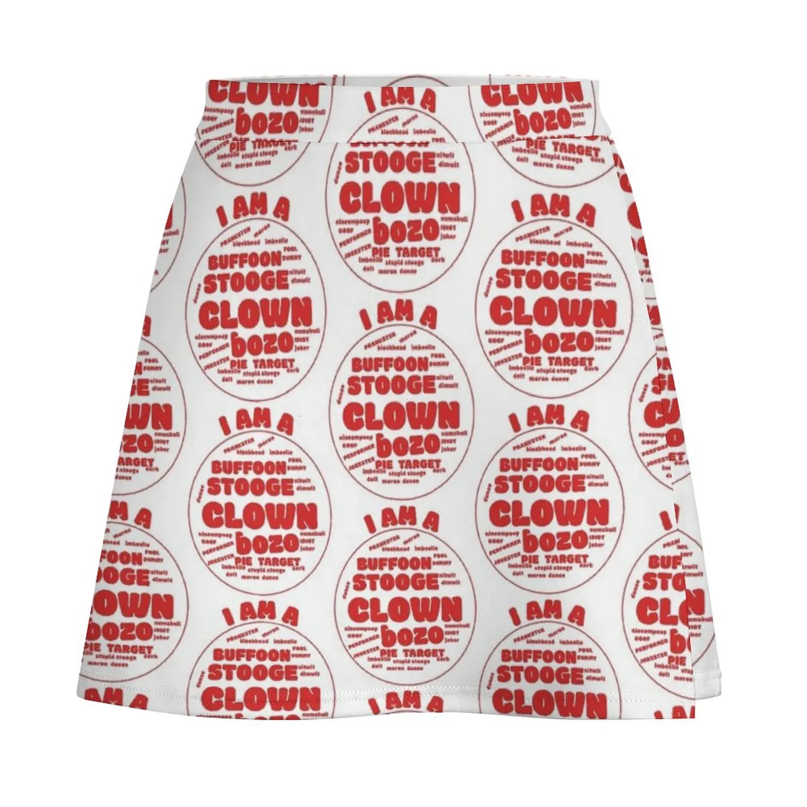 I am a clown typography Mini Skirt Woman clothing korean skirt Short women′s skirts festival outfit women