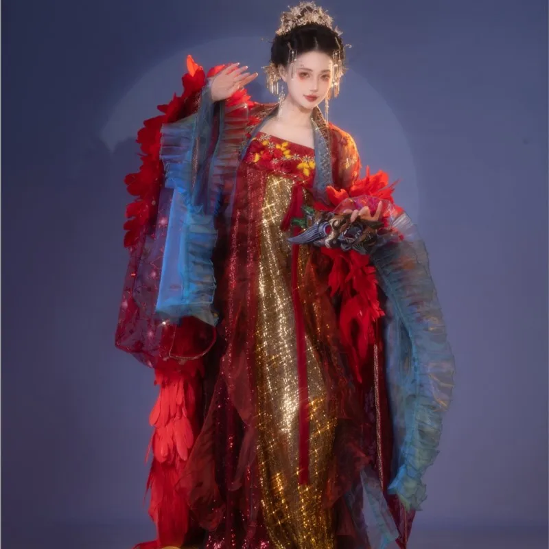 Heavy industry Chebula dress makeup production shooting creation Hanfu