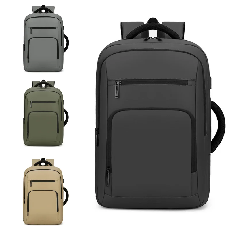 

New Business Men's Backpack, Outdoor Travel USB Port Laptop Backpack, Multi-functional Large-capacity Water-resistant Schoolbag