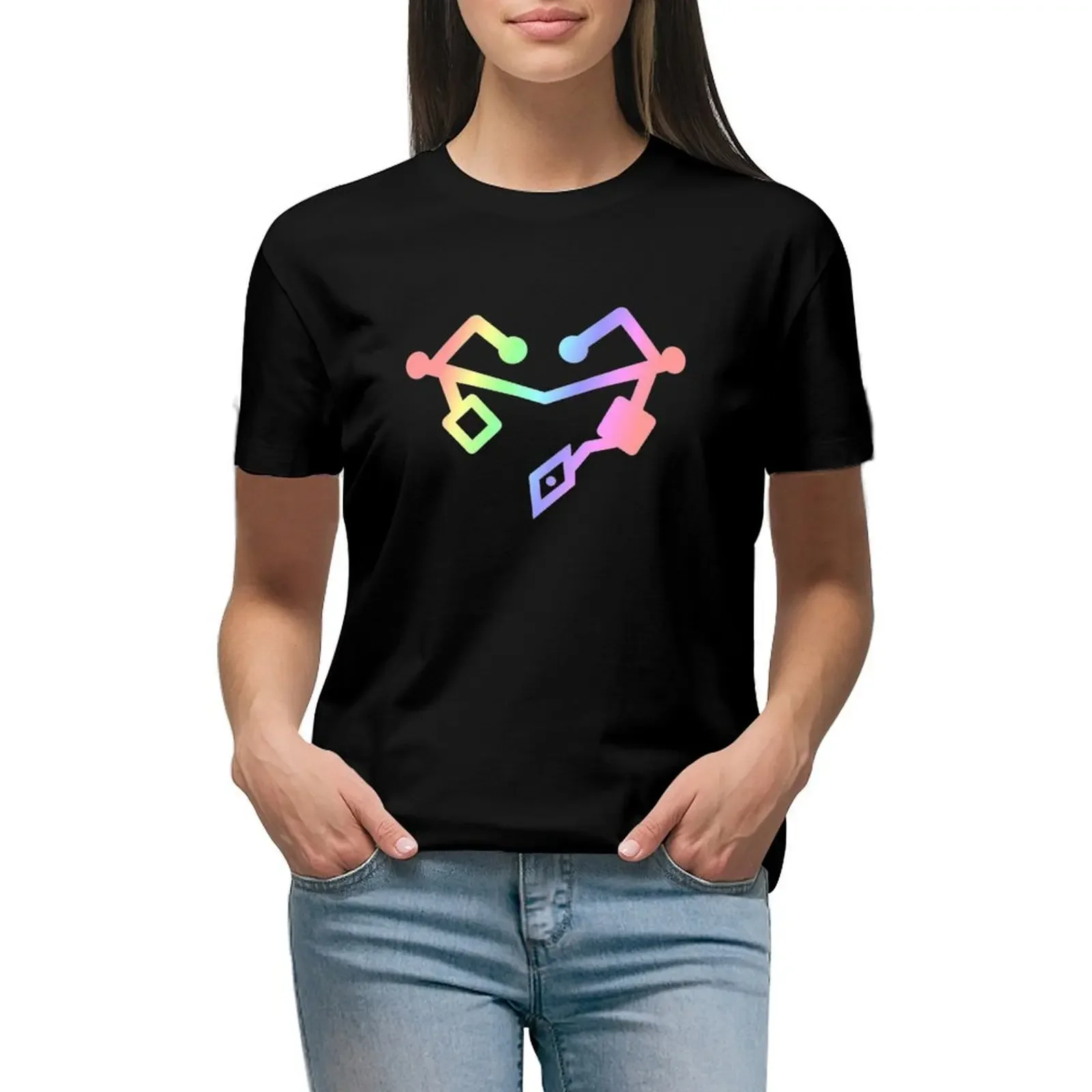 

She Ra Heart First ones Rainbow T-Shirt quick drying sweat summer clothes Aesthetic clothing t-shirts for Women graphic tees