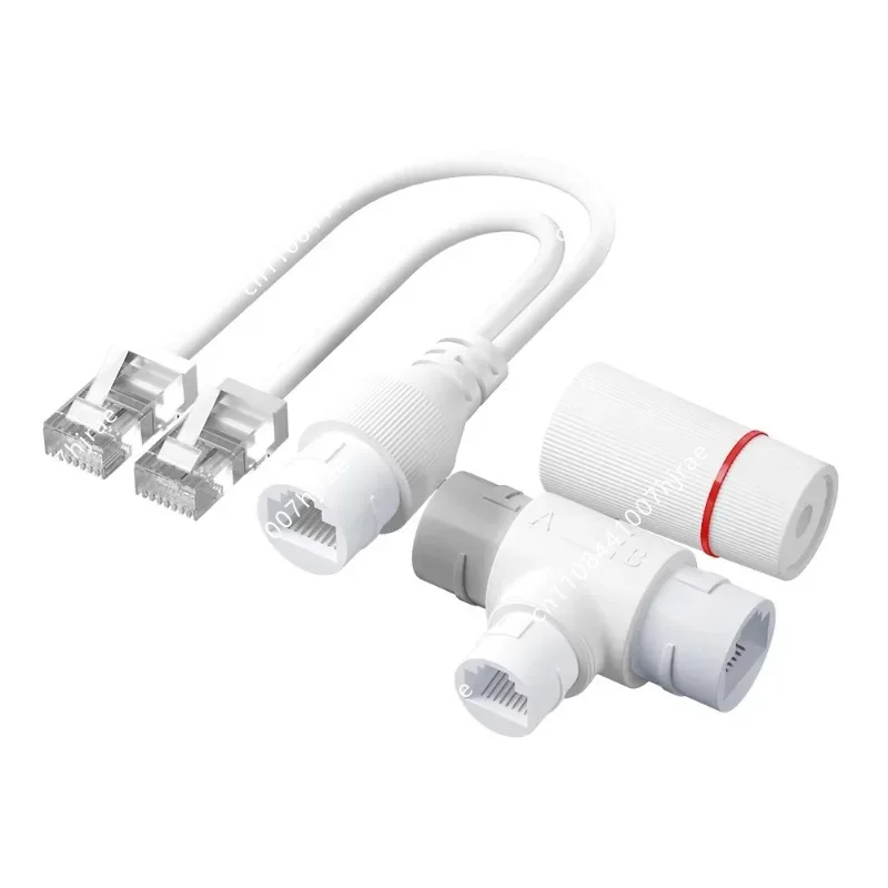 IP66 Waterproof PoE Network Cable Splitter 10/100Mbps 44‑57V Input Dual‑Port for CCTV Surveillance Security IP Cameras