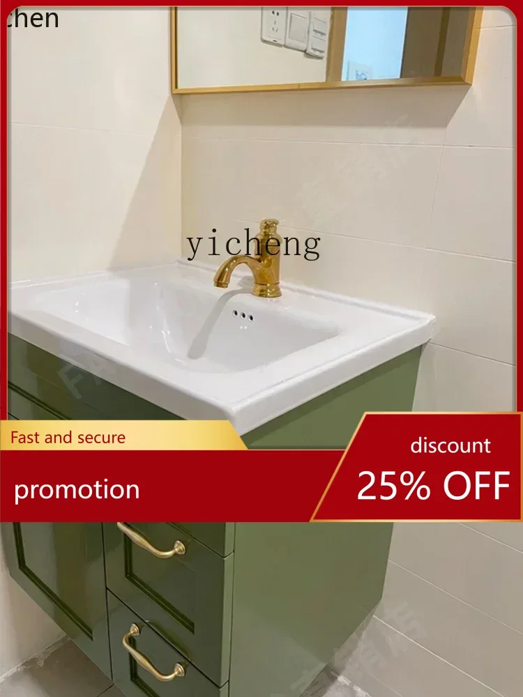 

Керамическая интегрированная тумба для ванной HT с раковиной, комбинированный умывальник-тумба для ванной комнаты