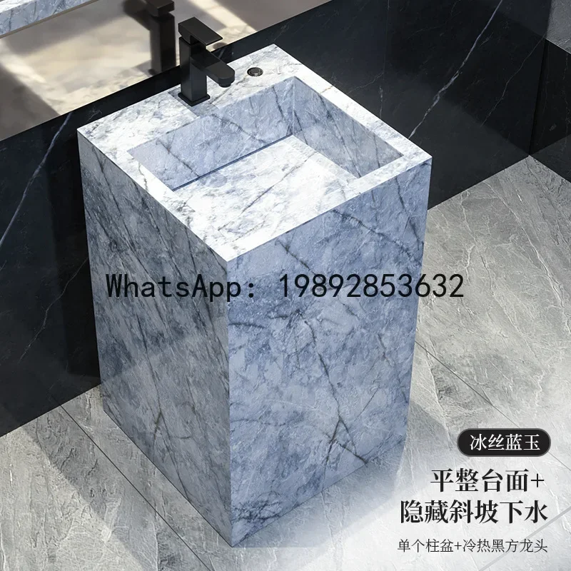A-15 Rock Slab Pedestal Basin Wash Basin Floor-Standing Balcony Outdoor Courtyard Wash Basin