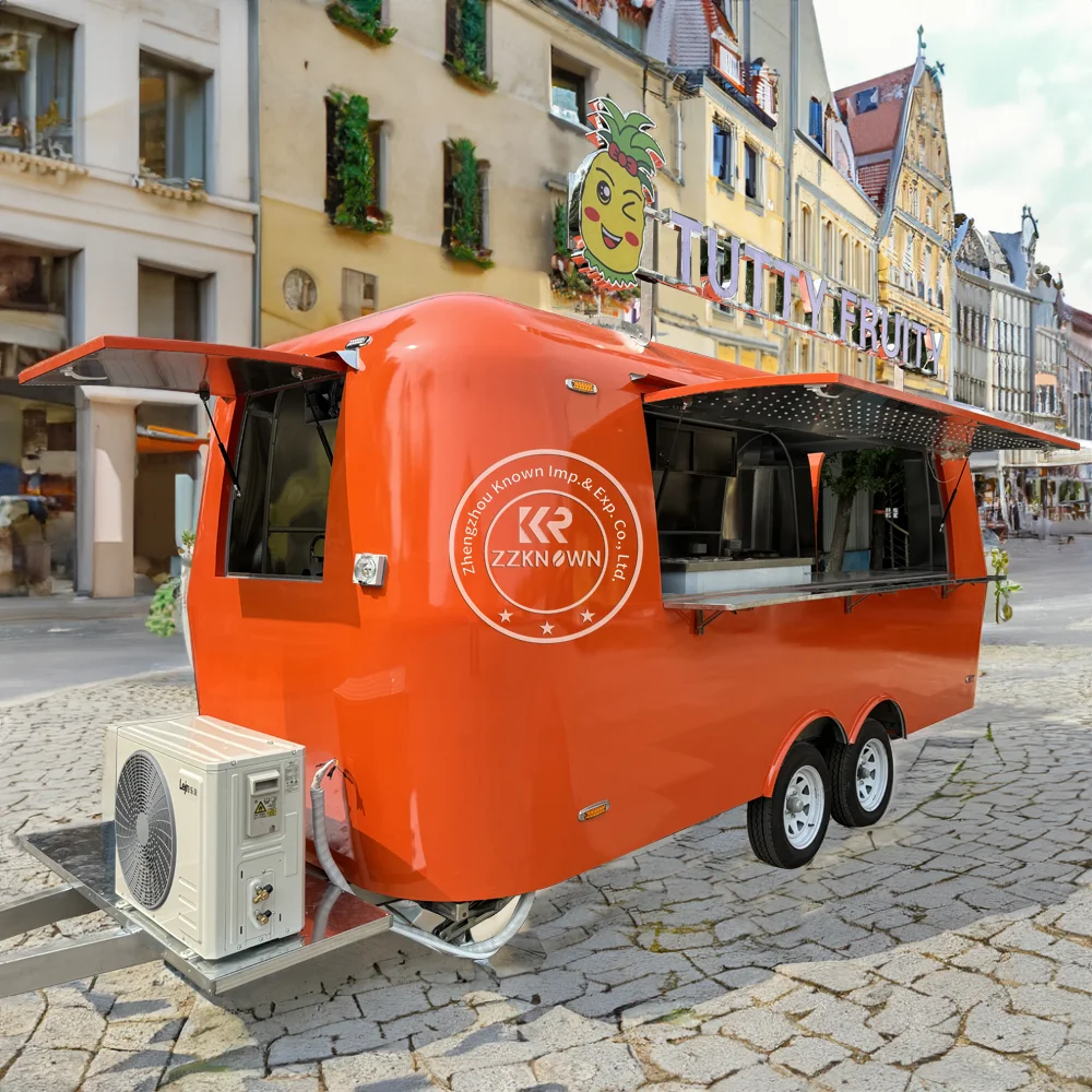 รถเข็นขายอาหารแบบเคลื่อนที่ได้ตู้ไอศกรีมตู้ขายอาหารมีช่องสแตนเลสแบบมีจุดออสเตรเลียมาตรฐาน