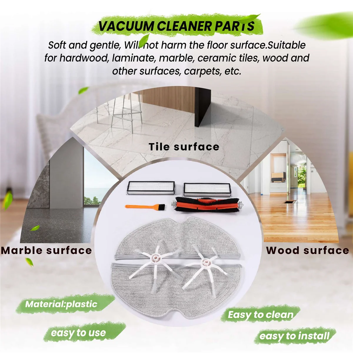 Для Xiaomi Mi Robot Vacuum Mop 2 STYTJ03ZHM Ткань для швабры с фильтром Mijia Робот-пылесос Основная боковая щетка Запасные части # АБГП