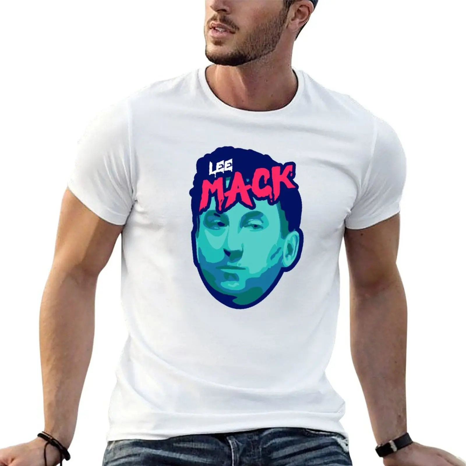 Lee Mack T-Shirt Casual Simple Design Short Sleeve Shirt