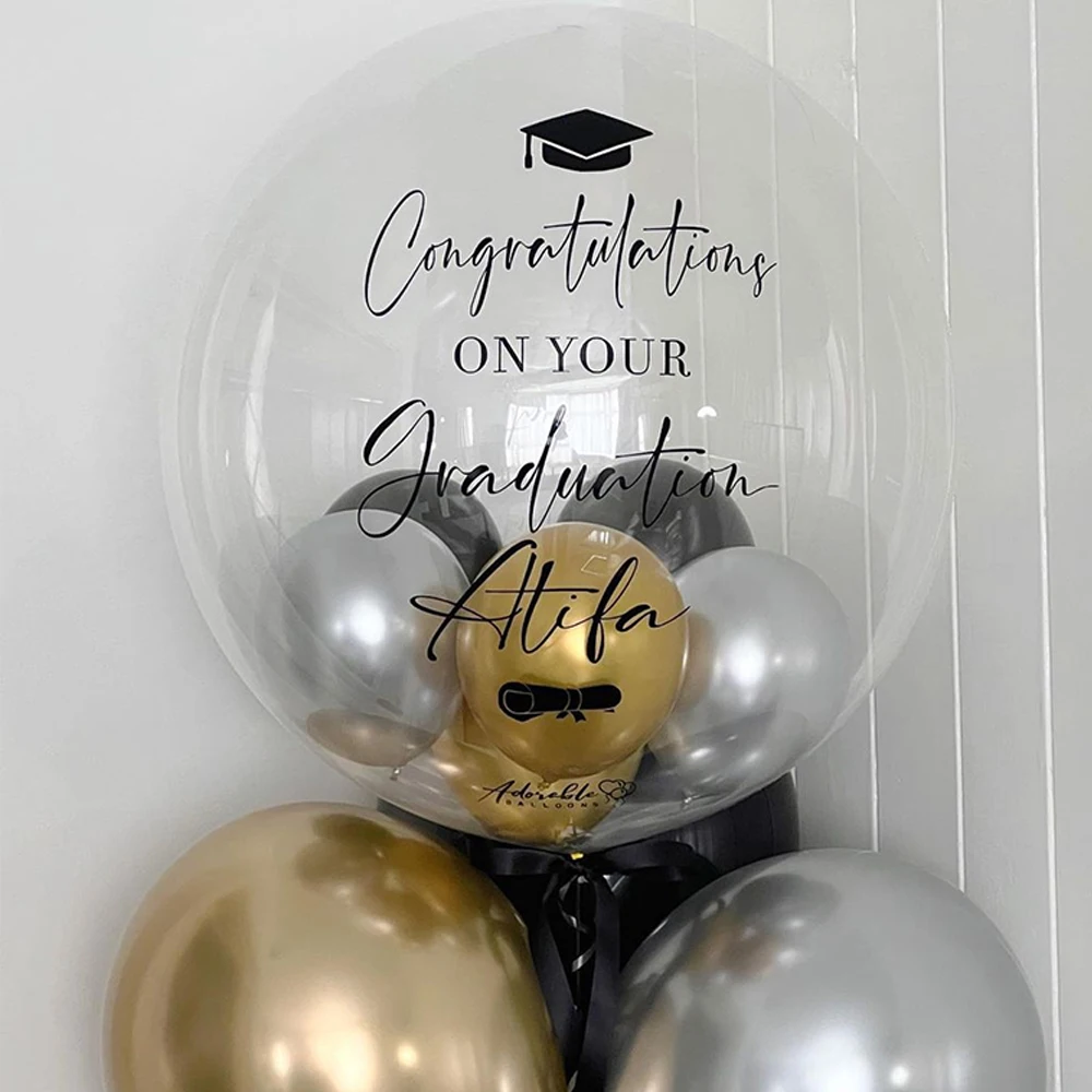 

Custom Graduation Balloon Sticker 18/24/36inch Customized Congraduations Balloon Personaled Bobo Stickers Celebrate Party Decor