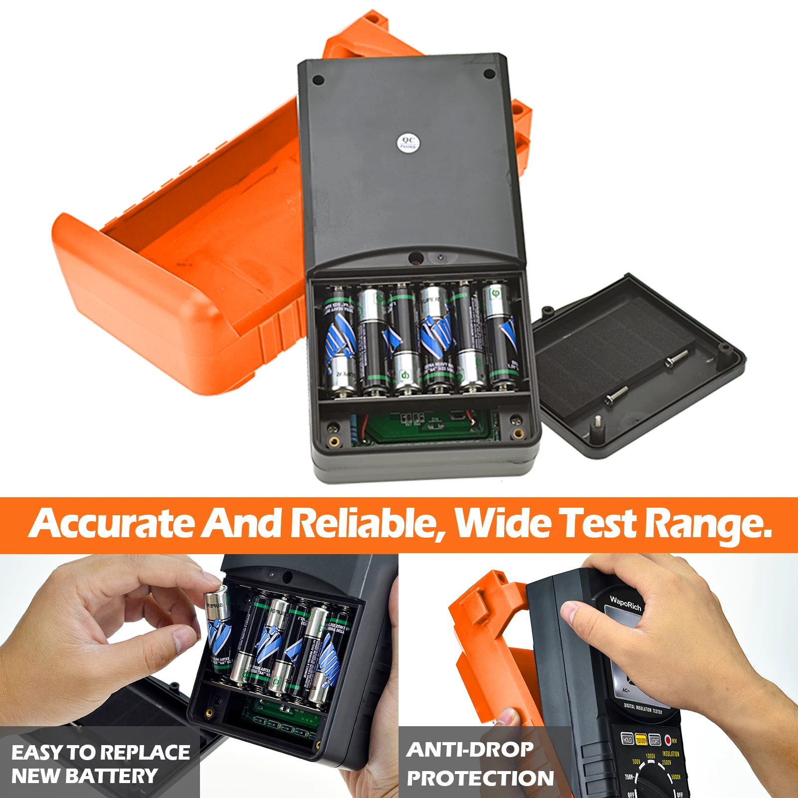BTMETER BT-6688B Digital Insulation Resistance Tester,Test Voltage 5000V,Resistance 200Gohms,High Voltage Indication