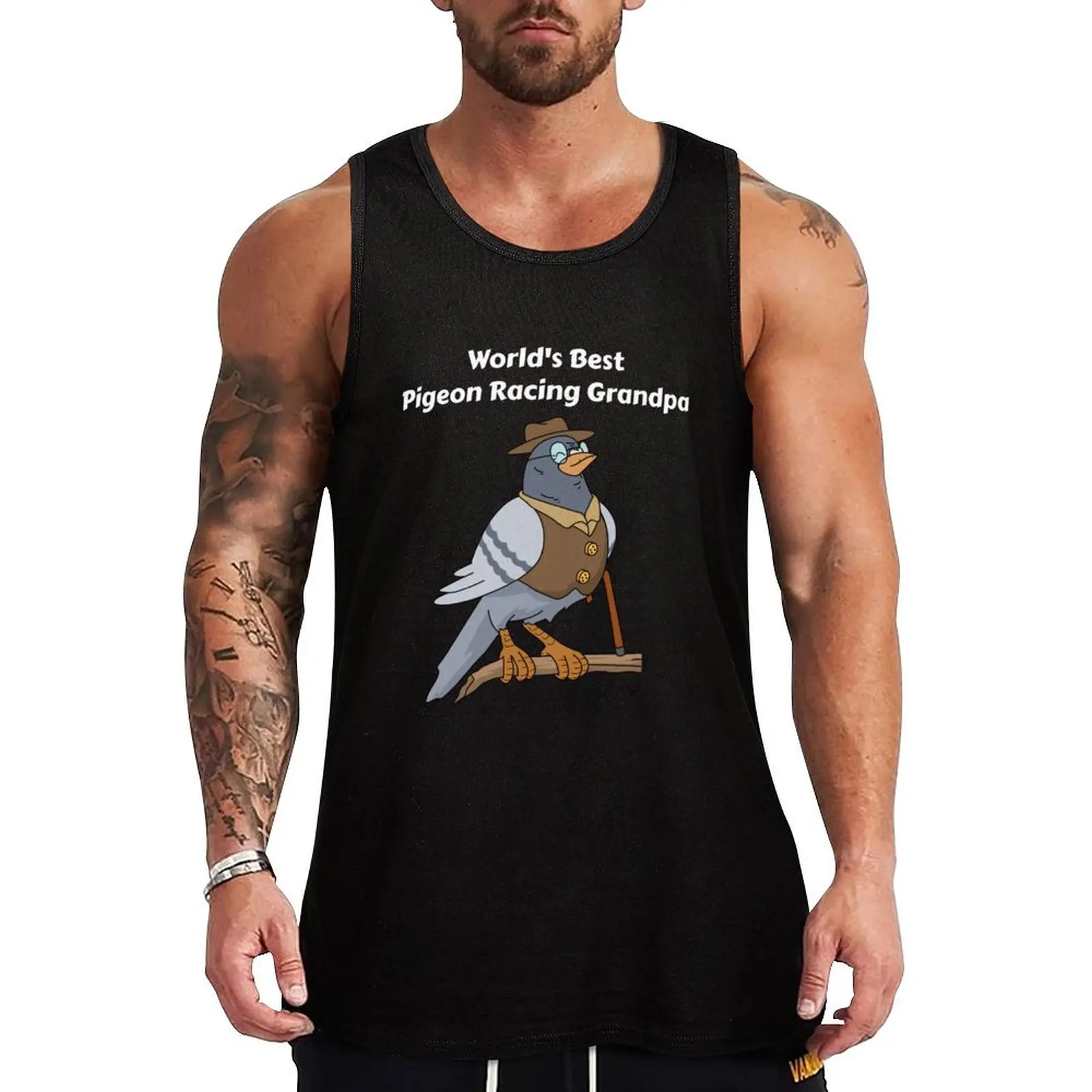 

Pigeon Racing Gifts Men Grandpa Father's Day Pigeon Racing Tank Top sleeveless jackets Men's fitness t-shirt tops