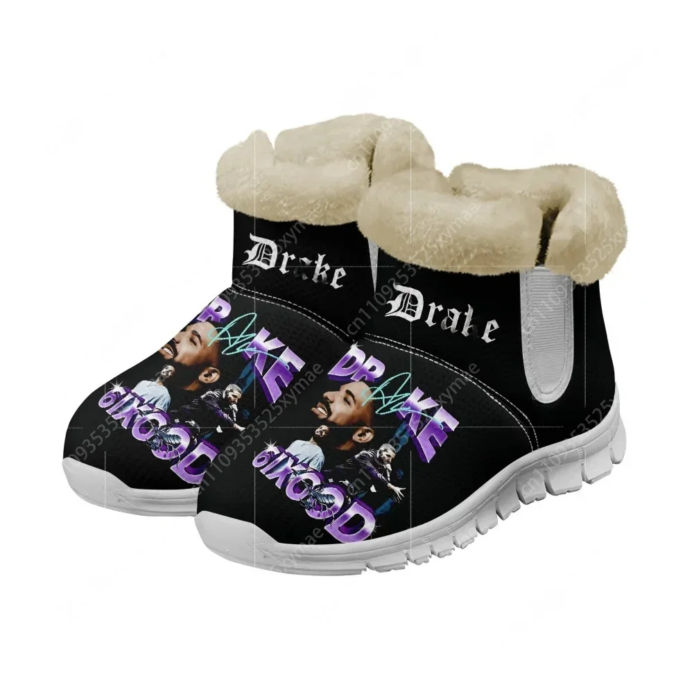Drake Drizzy Rap Hip hop Music Singer Snow Boots Mens Womens Shoes Keep Warm Casual Lightweight Plush Thickened Sneakers