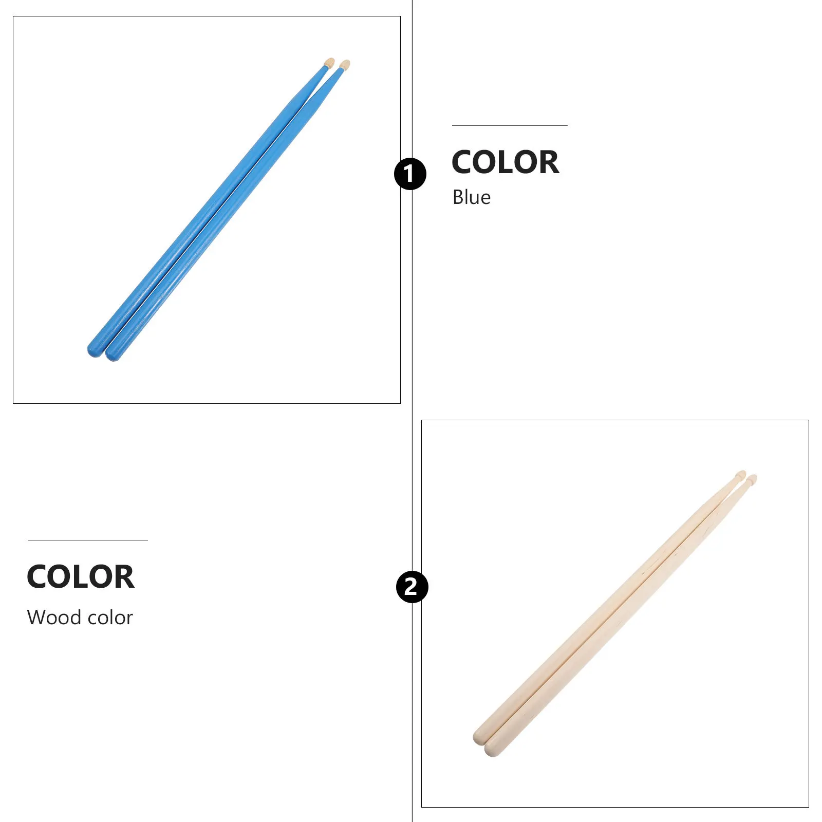 

2Pairs Wood Drum Sticks Lightweight Durable Classic 5a Percussion Drum Accessories Ideal for Acoustic Kits Marching Bands