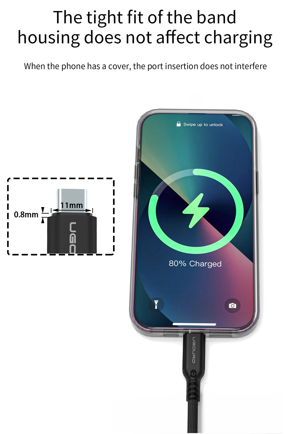 UGOURD Thunderbolt 4 USB4-Kabel 40 Gbit/s Thunderbolt3 0,2 m-2 m 3 m Typ-C-Schnellladekabel 240 W Datenübertragung USB C für Laptop SSD – Detail 11
