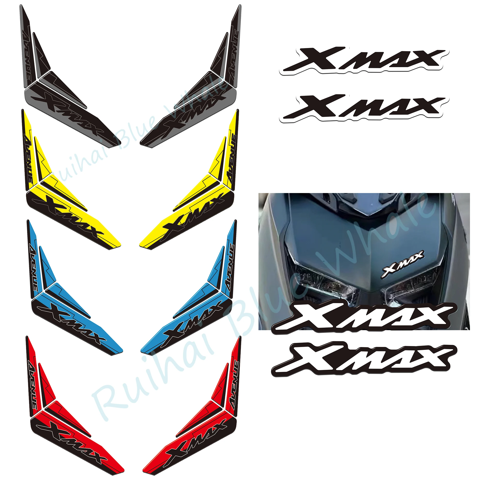 

Motorcycle Stickers For Yamaha Motorcycles Accessories Xmax300 23-25 3D Lamp Eyebrow Waterproof Adhesive Decals Stickers Packs