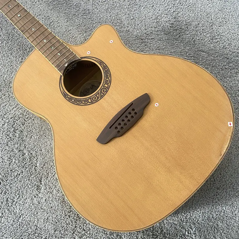 A228 12 String Electric&Acoustic Guitar Semi Finishing without Hardwares Genuine LUNA with Paint and Wood Damages Sales