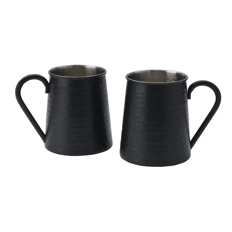 

Set of 2 black bar mugs 24 oz. for popular cold drinks like beer, cider, soda and water