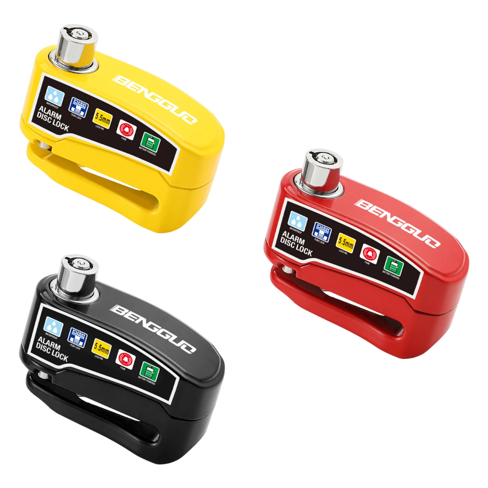 AliExpress MOJOYCE Motorcycle Bicycle Disc Lock Security Alarm Protection Padlock with Keys Waterproof Anti-theft Scooter Wheel Disc Brake Locks