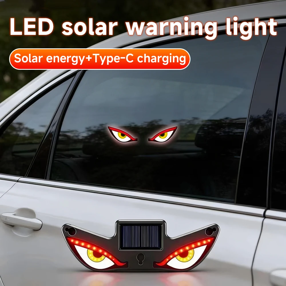 For Hyundai Sonata Santa Fe Tucson TL NX4 Elantra Solaris Accent Creta Kona I20 I30 Ix25 Car Solar Devil Eye LED Warning Light view 2