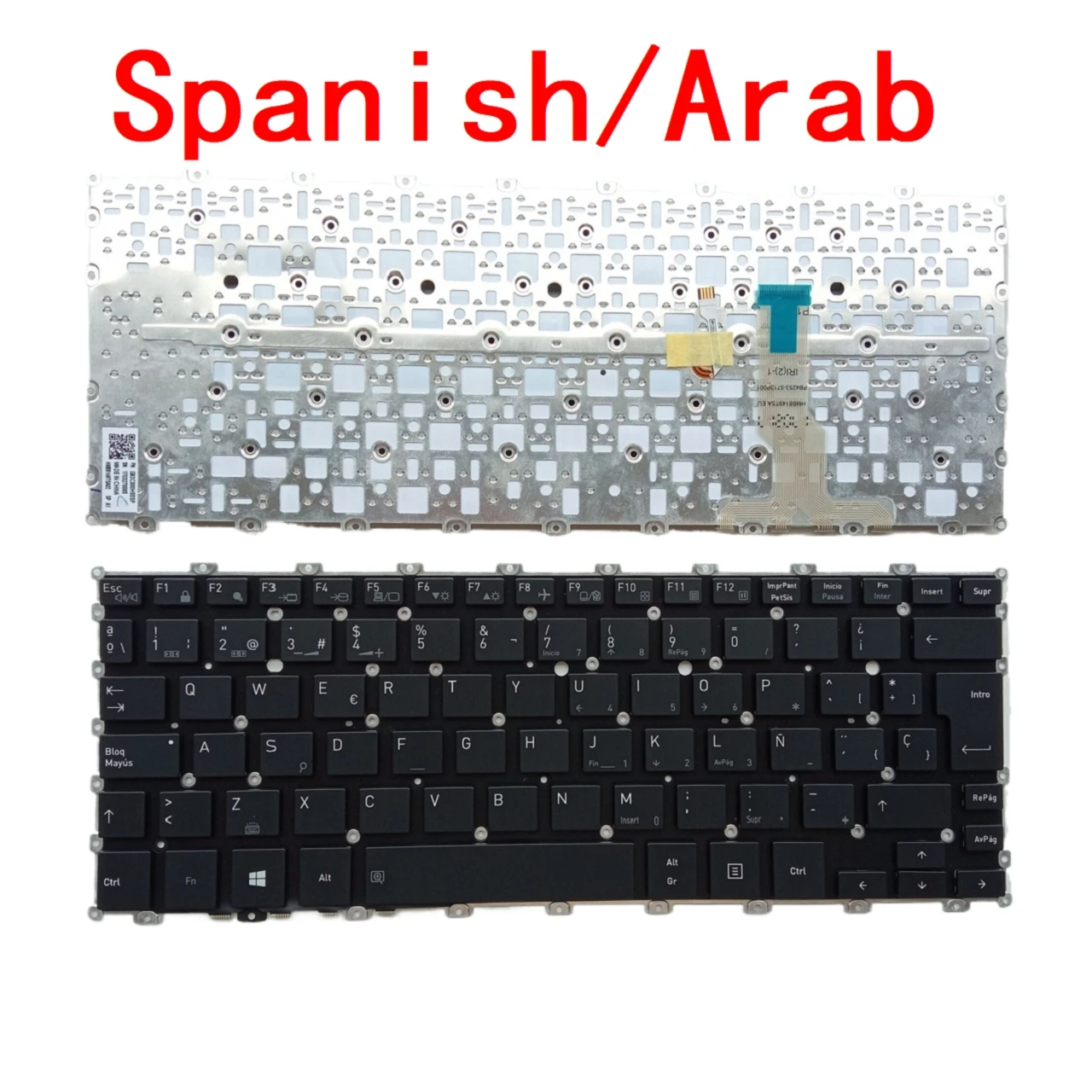 

New Spanish Arab Laptop Backlit Keyboard For Toshiba Portege X20W-D X20W-E X20W-D-13 Notebook PC Replacement