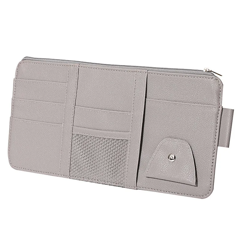 

Sun Visor Storage Bag Multifunctional Card Holder Driver's License Receipt Data Cable Car Glasses
