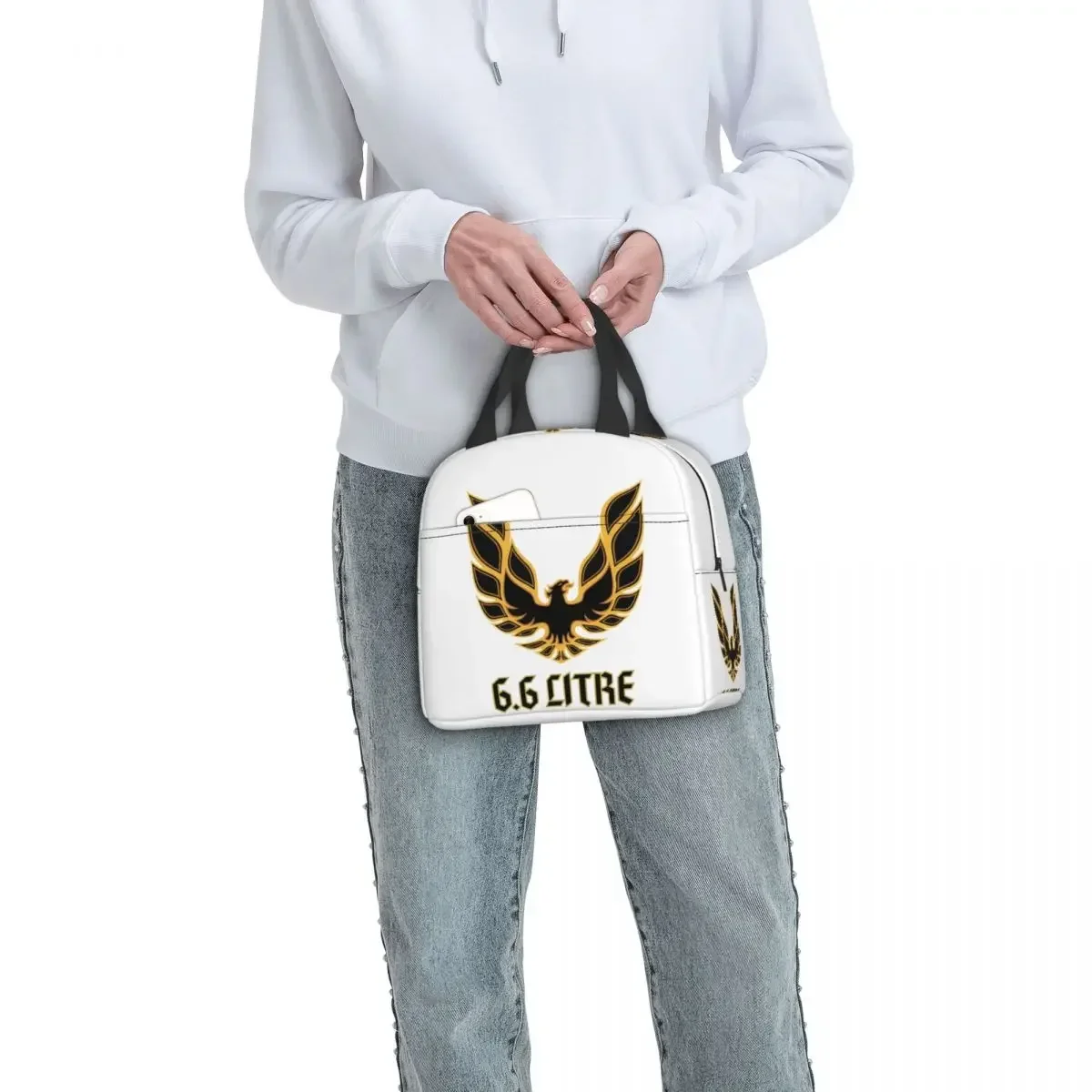 Trans Am 6.6 Litre Firebird Bandit Golden Bird Insulated Lunch Bags Leakproof Picnic Bags Lunch Tote for Woman Work Kids School