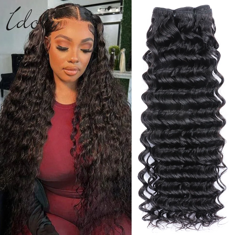 

18A Raw Super Double Drawn Deep Wave Bundles Vietnamese Virgin Hair Bundles Raw Unprocessed Human Hair Extensions Curly Hair