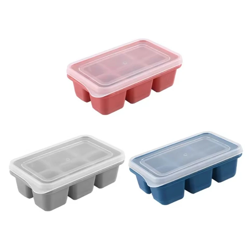 

Easy To Disassemble Square Ice Cube Tray Ice Cream Mold for Household Kitchen Tools, Silicone Ice Cube with Detachable Lid