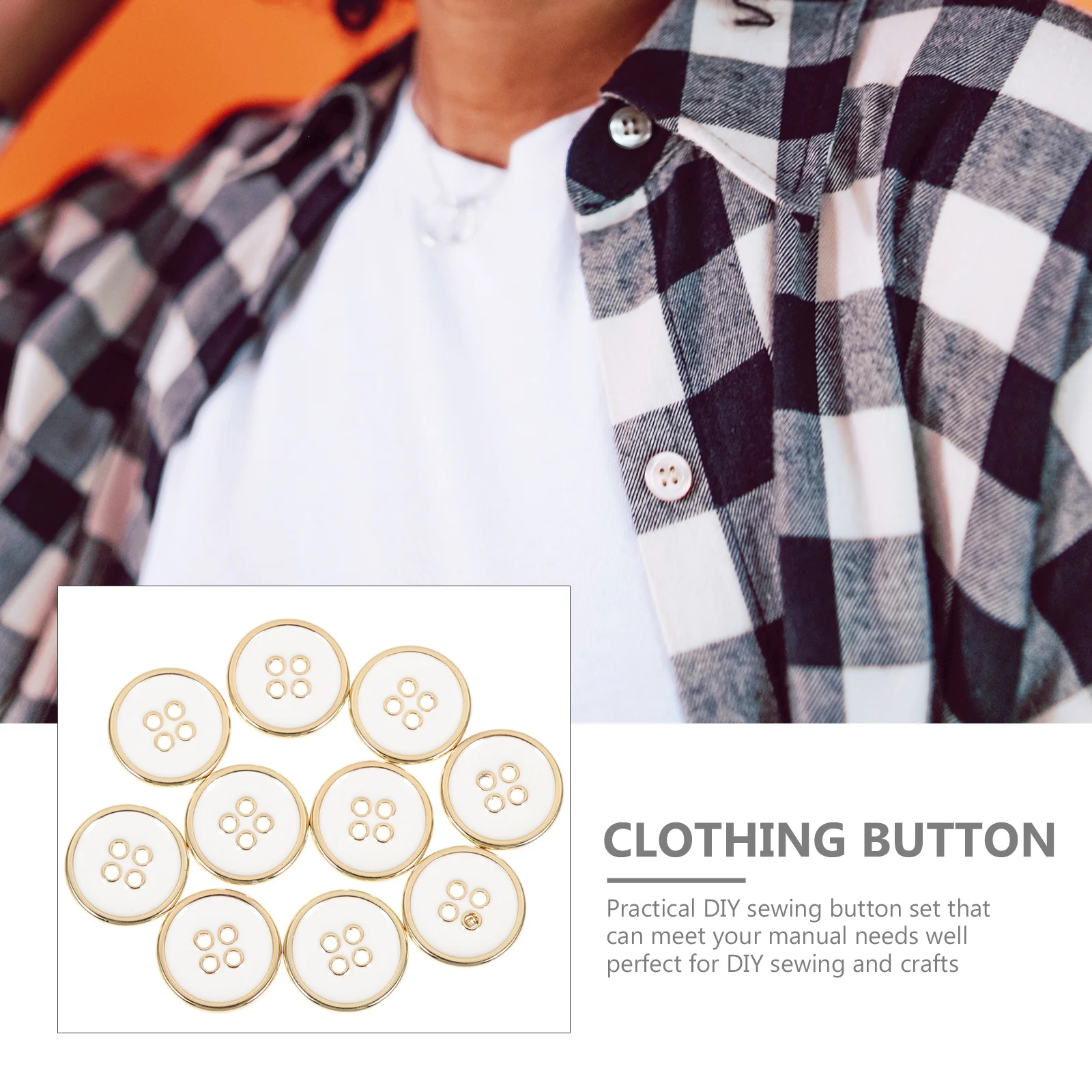 

10pcs Metal For Clothing Diy Sewing Buttons Handmade Clothes Replacement Wind Coat Buttons Suit Sewing Accessories