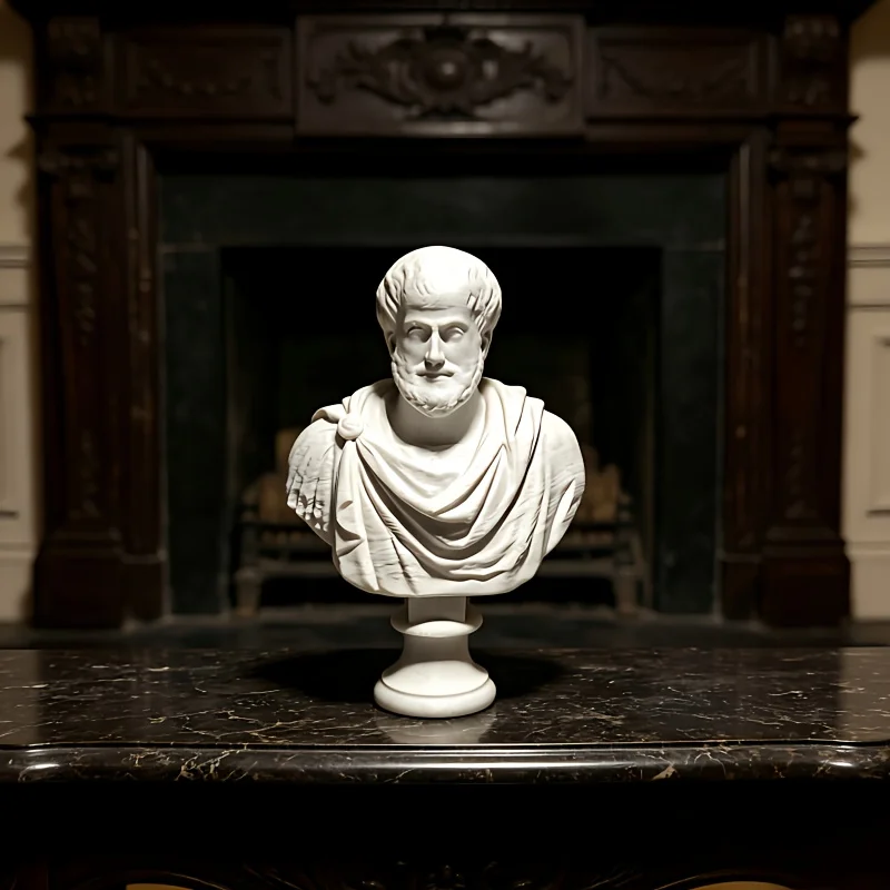 Classic Greek Philosopher Bust 3D Print Ornament Vintage Aristotle Sculpture Elegant Academic & Library Decorative Figurine Gift - view 6