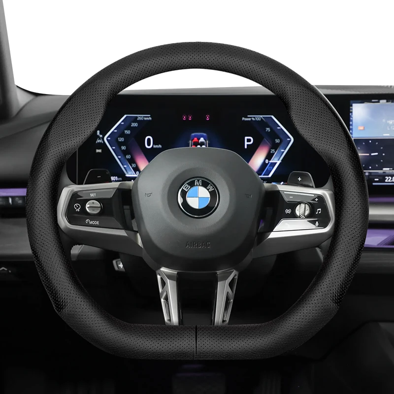 Geeignet für BMW. Ultradünne, atmungsaktive Leder-Lenkradabdeckung. Geeignet für E46 F20 E87 E39 E91 G20 F31 E93 X3 E83 E61 m Serie 1 F30 X5 E90 E60 Z4 E85 E36 G05 F45 F22 G30 X6 I7
