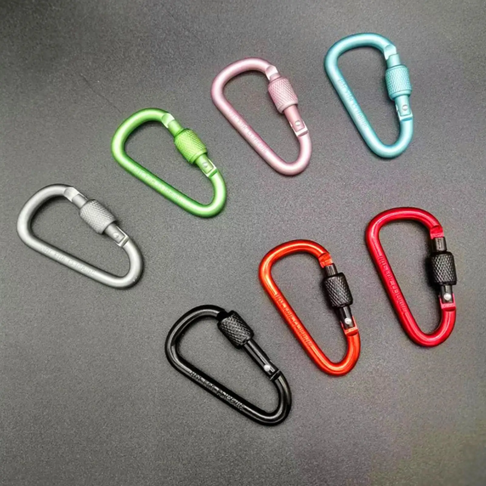1pc Carabiner Clips D Ring Buckle Backpack with lock buckle D shaped buckle wind rope buckle outdoor travel equipment