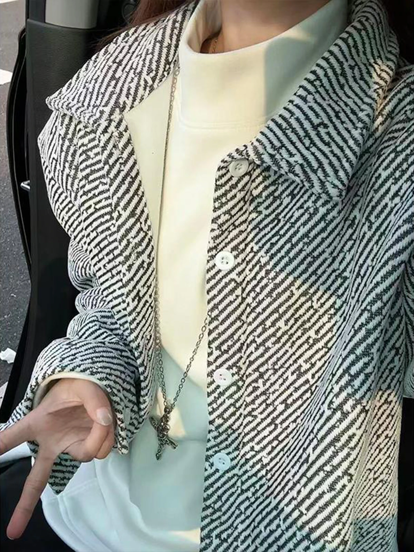 

Мужская зимняя куртка с длинными рукавами, на флисовой подкладке, утепленная, с узором в виде пантире, повседневная, из полиэфирного волокна