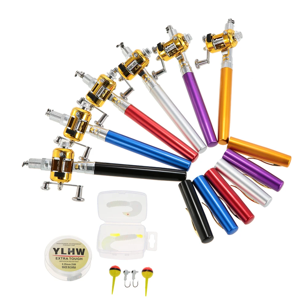 Mini Telescopic Pocket Pen Fishing Rod & Reel Combo 5