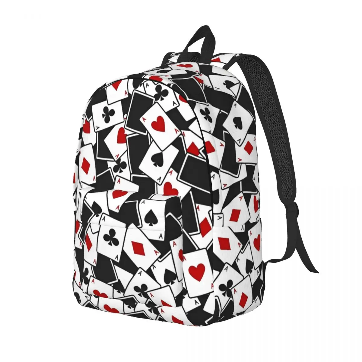 Card Suits Poker Art Aesthetics Backpack for Men Women Teenage High School Business Daypack College Canvas Bags Sports