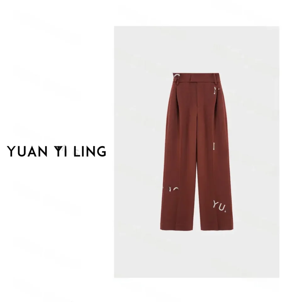 

Свободные брюки-палаццо из австралийской шерсти в винтажном стиле, прямого кроя, для женщин, зимний сезон, размер L